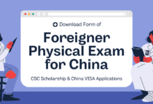 Foreigner Physical Examination Form 2024 for CSC Scholarship and Chinese VISA Application