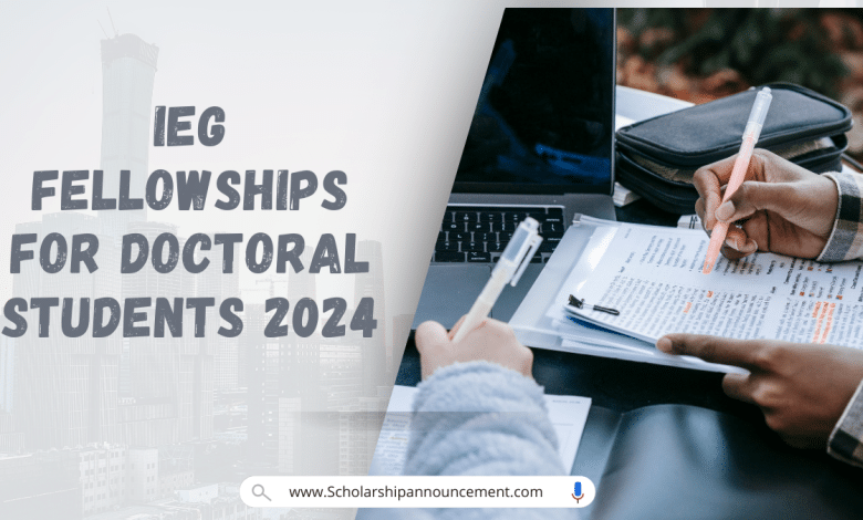 IEG Fellowships for Doctoral Students 2024