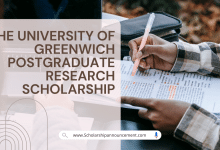 The University of Greenwich Postgraduate Research Scholarship