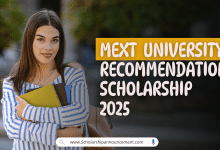 MEXT University Recommendation Scholarship 2025